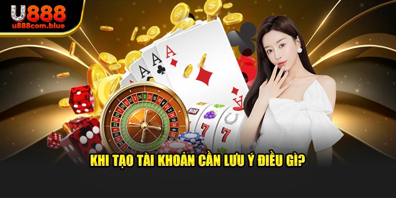 Khi tạo tài khoản cần lưu tâm điều gì?